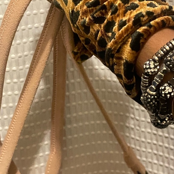 Tan suede Crossbody Bag with Tassel Accent - Picture 13 of 16